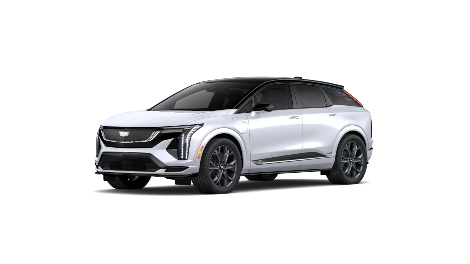 2027 Cadillac OPTIQ-V in Vibrant White Tricoat with a black roof